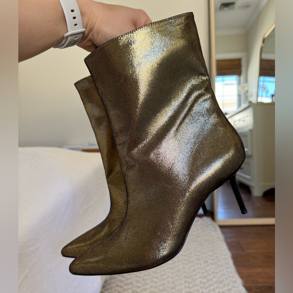 Zara Gold Booties